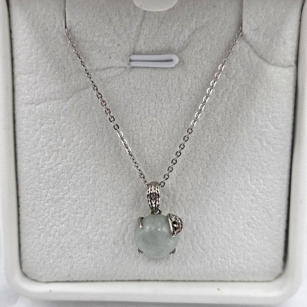 SPG JOY  Jade of Yesteryear Sterling 925 Pendant Necklace ***Read***